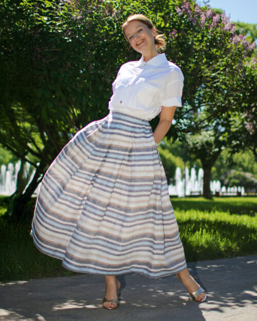 Юбка льняная длинная м.532